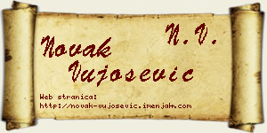 Novak Vujošević vizit kartica